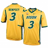 North Dakota State Bison 3 Tre Dempsey Gold College Football Jersey Dzhi,baseball caps,new era cap wholesale,wholesale hats